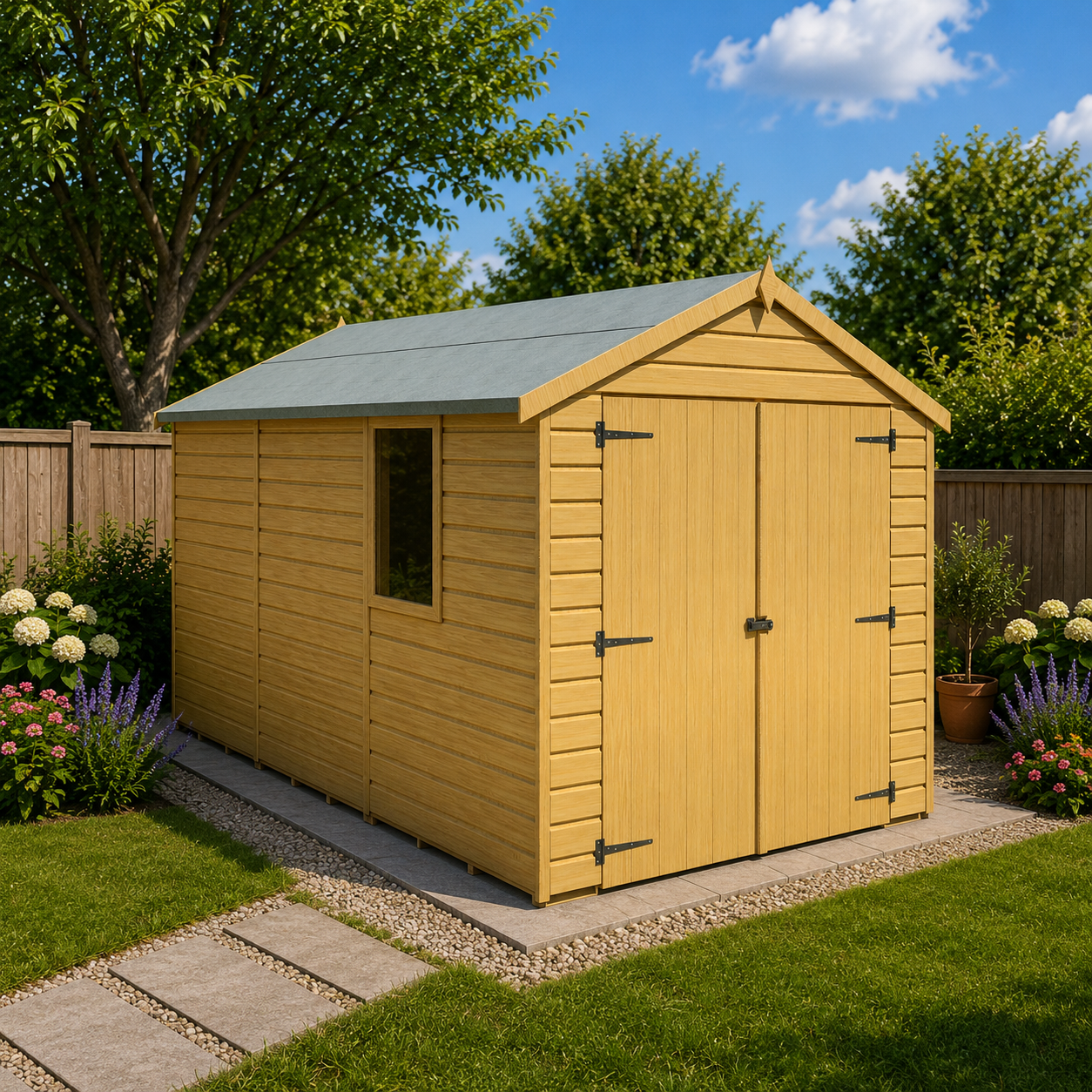 12x6 Shiplap Double Door Apex Shed - Shire Warwick - Direct Garden