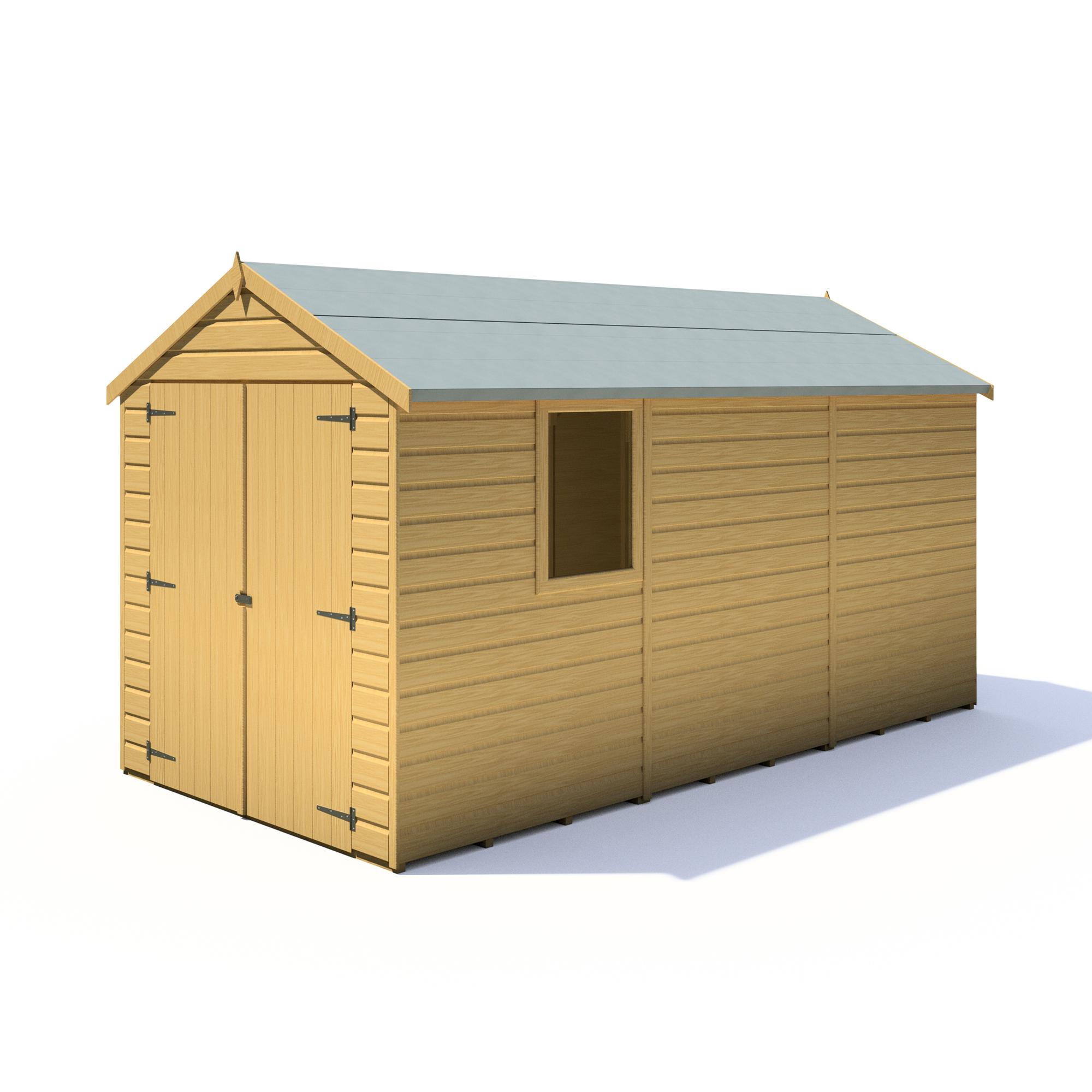 12x6 Shiplap Double Door Apex Shed - Shire Warwick - Direct Garden